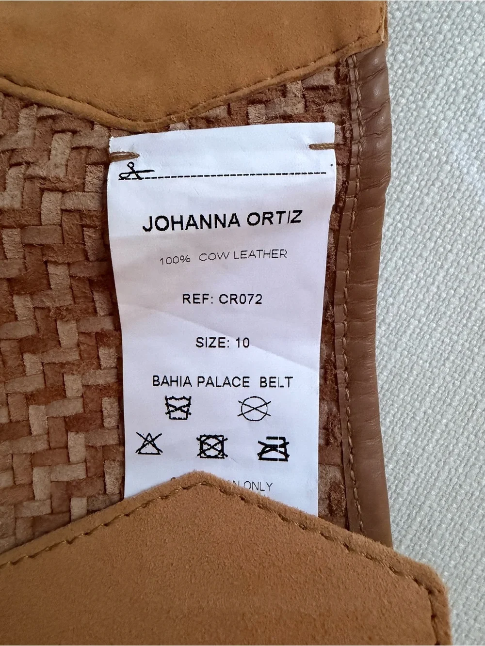 Johanna Ortiz Woven Braided Belt in Warm Tan and Honey - Picture 4 of 8